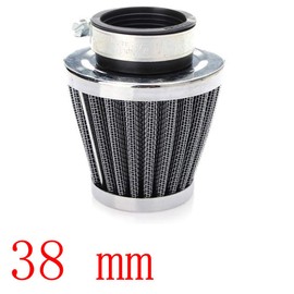 Mintice 4 x 38 mm Car Silver Motorcycle Air Pod Intake Air Filter Clamp Rubber Sports Air Filter Black Dirt ATV