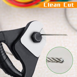 LEONTOOL 8" Heavy Duty Wire Cutters Stainless Steel Wire Rope Cutter up to 5/32", Sharp CR-V Cable Cutter Rustproof Cable Seal Cutters for Deck Stair Railing Cable Fencing Bike Brake Cable DIY Craft