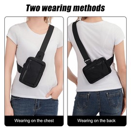 DONGKER Sling Crossbody Bag, Small Waterproof Shoulder Bag Men/Women's Shoulder Bag Chest Bag with Adjustable Strap for Hiking, Travel, Climbing, etc, lightgrey