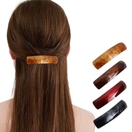 RGZ 4pcs Automatic Large Classic Hair Clips for Fine Hair and Medium Thick Hair, French Vintage Hair Accessories for Women Girls