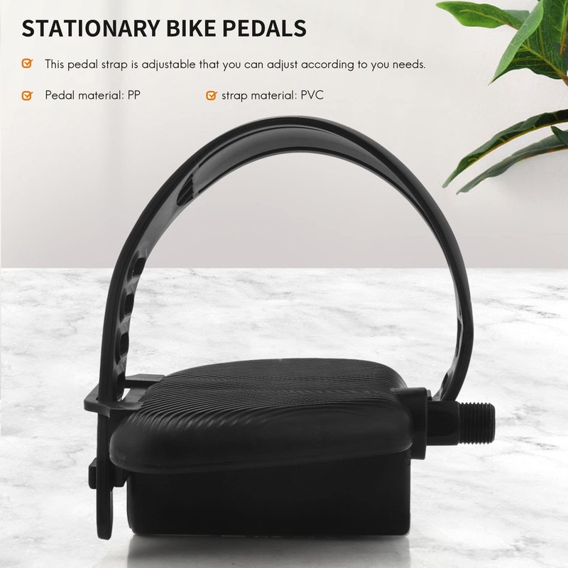 Peakloong 1Pair Exercise Bike Pedal Widened Bicycle Pedal with Pedal