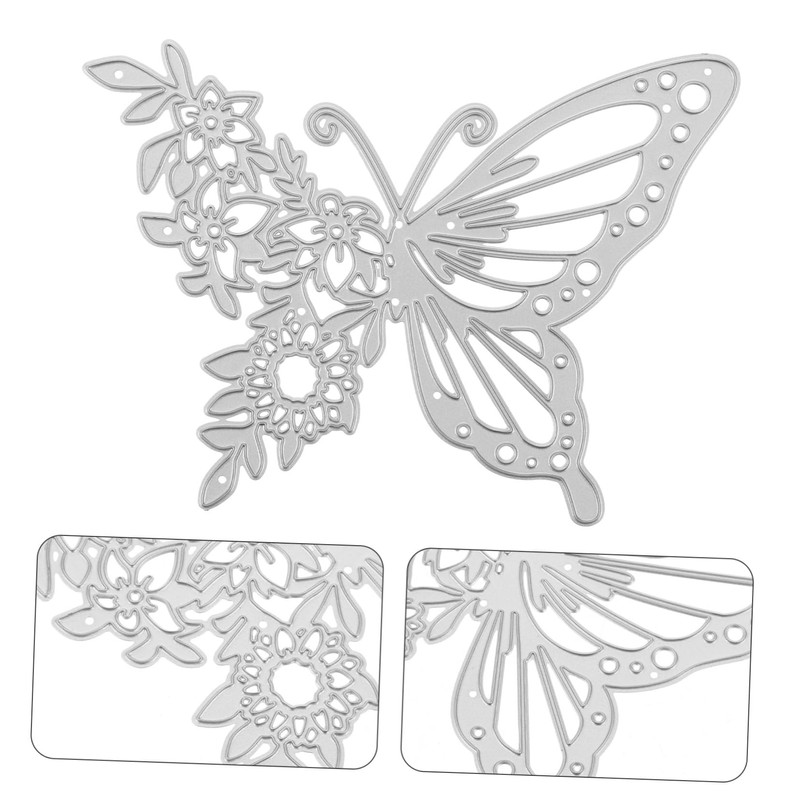 Hohopeti Butterfly Metal Cutting Dies Sturdy Carbon Steel Stencils for