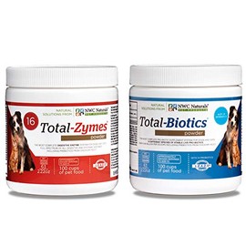 NWC Naturals Mini-Twin Pack 2.22oz Probiotics and Digestive Enzymes for cats and dogs. Smaller Size.