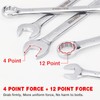 BULLTOOLS 32-Piece Combination Wrench Set, SAE and Metric 1/4"-1" &