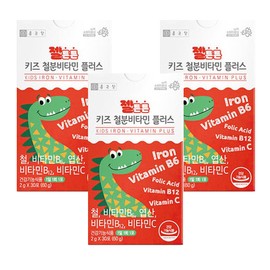 Chong Kun Dang Kids Children's Iron Supplement Iron Elementary School Children's Powdered Iron Nutrients 3 Pieces / 종근당 키즈 어린이 철분제 철분 초등학생 아이 분말 가루 철분영양제 3개