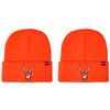 Klarny Blaze Orange Deer Hunting Hat - High Visibility Beanie,