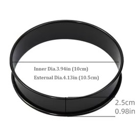 HLMOptimo English Muffin Rings, Stainless Steel Crumpet Rings, 6 Pcs Nonstick Metal Round Ring Molds with Silicone Oil Brush (4 inch)