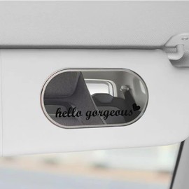3 x Hello Gorgeous Rearview Mirror Decal - Car Mirror Decal, Affirmation Car Stickers, Car Window Decal, Vinyl Car Decals for Women, Water Bottle Stickers, Vinyl Tumbler Decal Car Accessories