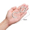 Valorada 10Pack White S Hooks, Metal Hanging Hook with Safety