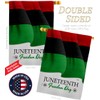 Breeze Decor Juneteenth Freedom Day Garden House Flag Kit Patriotic
