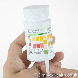 SimplexHealth Extended Range Water pH Test Strips (50 Test Strips)