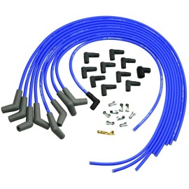 Ford Racing 9mm Spark Plug Wire Set - Blue V-6 & V-8 Universal 45° Boot