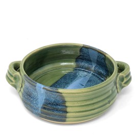 Mosquito Mud Pottery Brie Baker, Green
