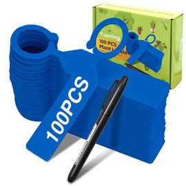 Yuanling Plant Labels Yuanling 100Pcs Plastic Waterproof Plant Tree Tags Nursery Garden Markers for Indoor Outdoor Gardening Plants Vegetables Flowers Potted (Dark Blue)