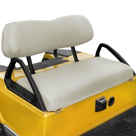 NOKINS Golf Cart Front Seat Covers,Waterproof Leather Seat Cover Fit Club Car DS,No Stapler,Golf Cart Vinyl Replacement Seat Cover, Oyster Grey