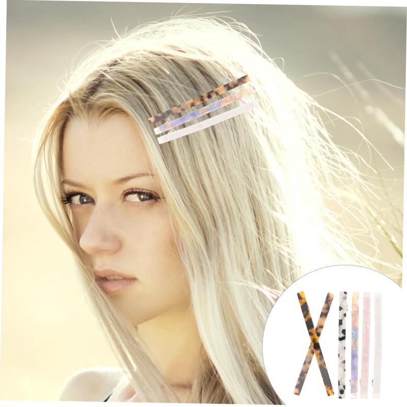 Baluue 6pcs Marble Pattern Hair Clips for Women Stylish Barrettes