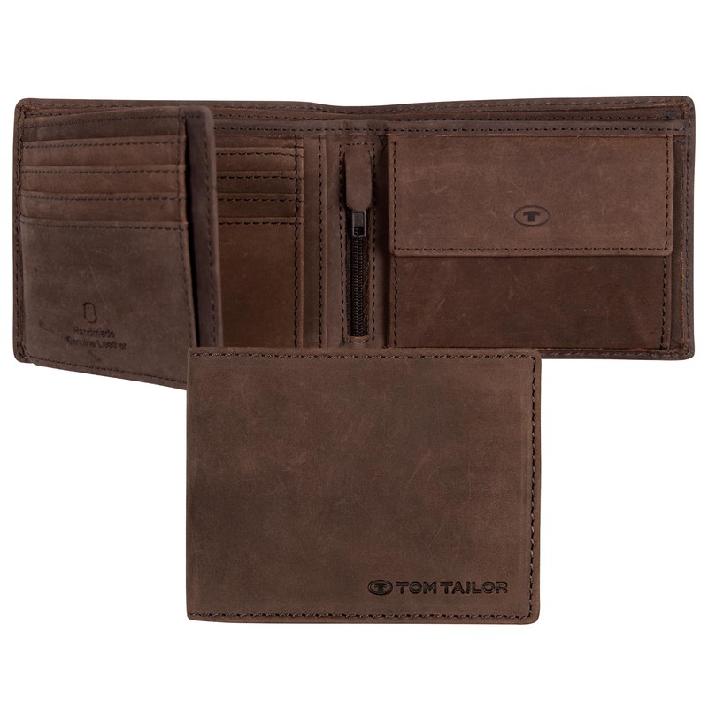 TOM TAILOR Men's Ron Wallet Portrait Format, Brown, 10x12x2.5 cm