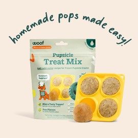 WOOF Dog Treat Mix - Easy-to-Make DIY Pupsicle Refills - Tasty, Healthy Dog Treats - Wholesome Ingredients - Long-Lasting Treats for Dogs - Bacon and Cheese Mix