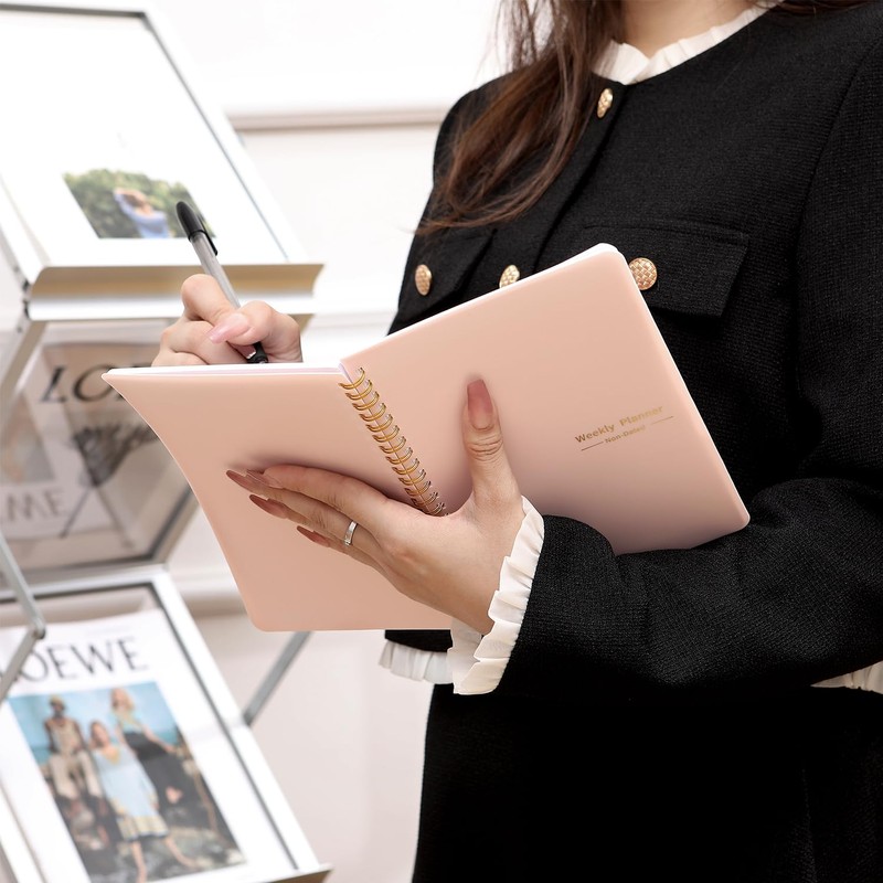 Weekly Planner Notebook, Undated A5 To Do List Notebook 52