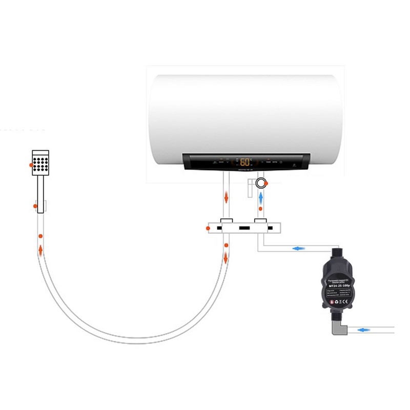 Booster Pump Automatic Water Pressure Shower Boosting Recirculating Wall Mount