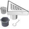 Hydroware Triangle Shower Drain - Stainless Steel Triangular Shower Floor