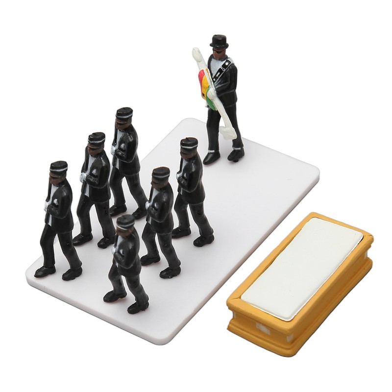 Coffin Dance Model Funeral Action Figures Coffin People Figurines Set