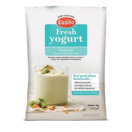 EasiYo Natural Plain Flavour Yogurt - Each Sachet makes 1kg - For use with EasiYo Yoghurt Makers - 3 Pack