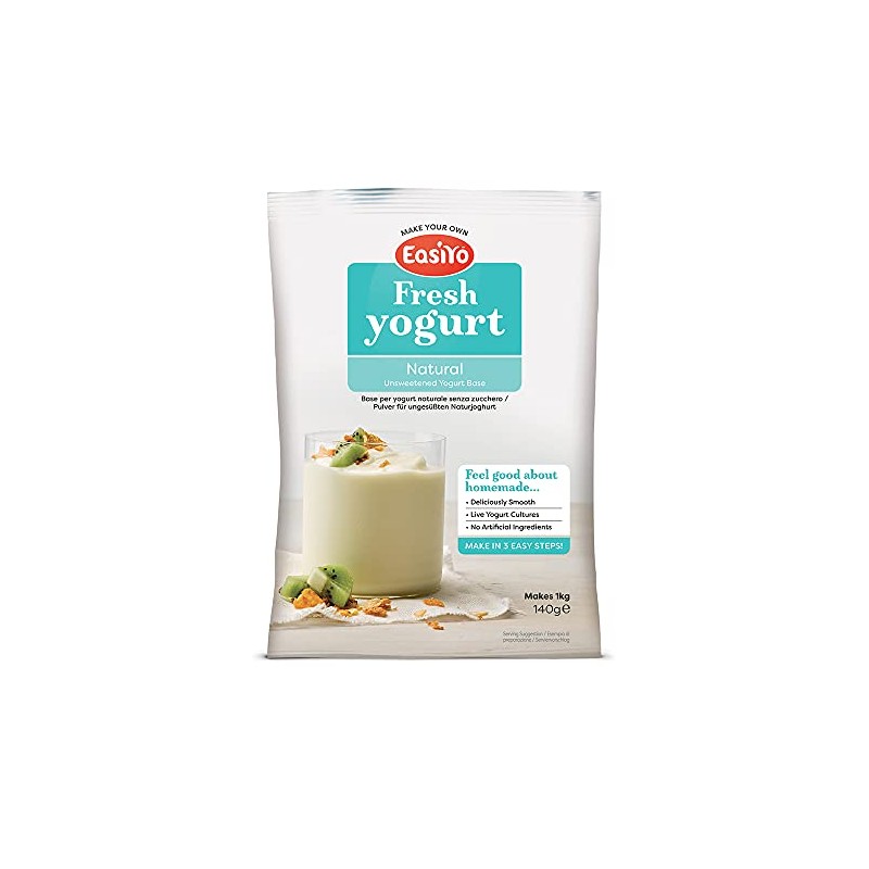 EasiYo Natural Plain Flavour Yogurt - Each Sachet makes 1kg