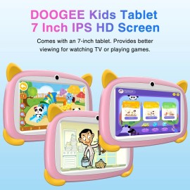 DOOGEE U7 7 inch Kids Tablet 4GB+32GB/ TF 1TB 3400mAh Toddlers Pad Apps for kids