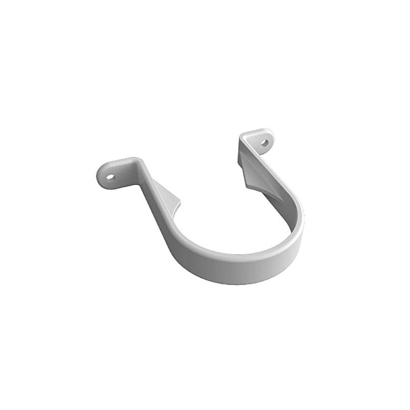4 x White Round 68mm Downpipe Brackets, Freeflow Rain Water