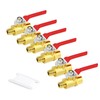 GASHER 6PCS 1/8 Inch Brass Mini Ball Valve Shut Off