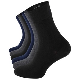 CC Clark Crown 6 Pairs of Cotton Socks Elegant and Modern without Pressing Seam, Black, Navy, Anthracite, Sizes 39-50, 6 x mixed (black, anthracite, navy)