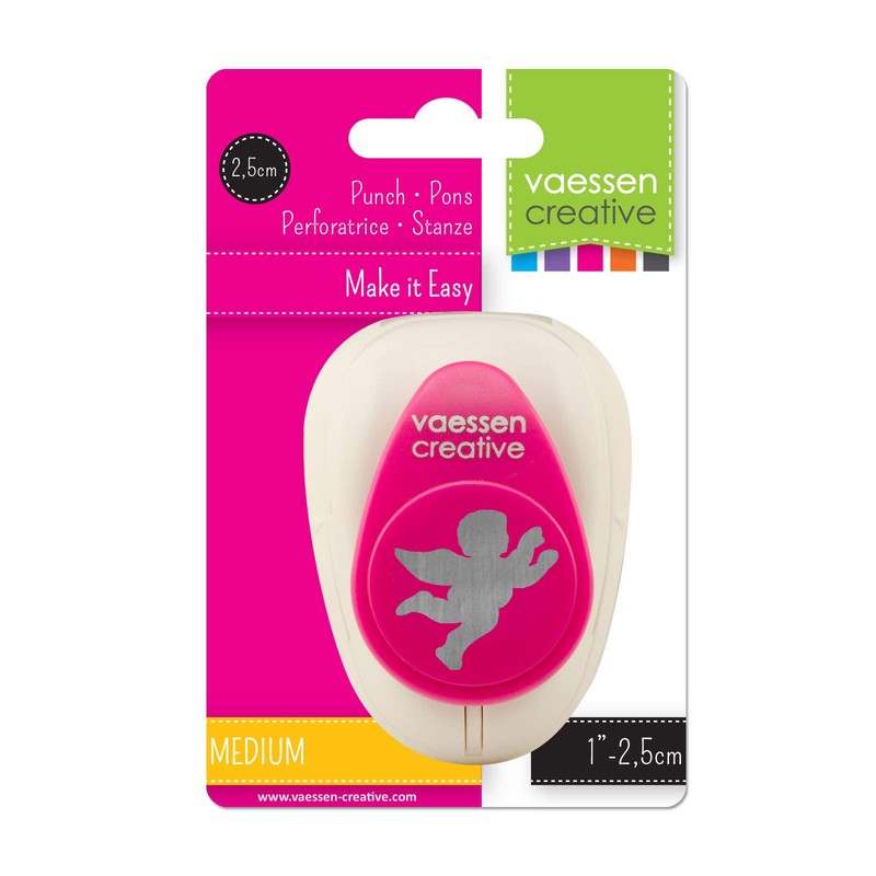 Vaessen Creative Craft Paper Punch Angel 2 Motive Puncher, Multi-Colour,