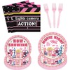 MOIZYNG 96 Pcs Movie Night Birthday Party Decorations, Now Showing