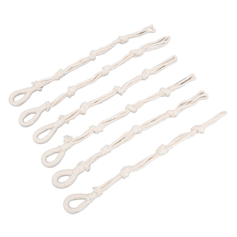 6 Pcs Macrame Plant Hanger Braided Cotton Rope Adjustable Hanging