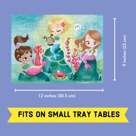 Mudpuppy Mermaids – 36 Piece Puzzle to Go Featuring Vibrant Underwater Scene Perfect Travel Activity for Children Ages 3 and Up