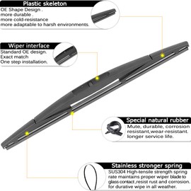 AUTOBOO 26"+22" Windshield Wipers Blades Replacement for Honda Pilot 2023 2024 2025 with 14 Inch Rear Wiper Blade -Original Factory Quality (Pack of 3)