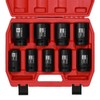 CASOMAN 1-Inch Drive Spindle Axle Nut Impact Socket Set, Deep,