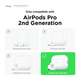 elago Pager Case Compatible with AirPods Pro 2nd Generation Case Cover, Compatible with AirPods Pro 2 Case, Chain Strap Included, Shock Resistant, Full Protection, for Men, for Women (Black)