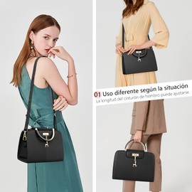 Mini Bolsas de mujer Bolsa tote de cuero PU con múltiples bolsillos internos,Bolsa de mano para mujer,Bolso de hombro para mujer,Moda, Casual,Compras,Citas,Viajes,Fiestas,Trabajo