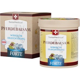 SwissMedicus® Forte Horse Balm Cooling Extra Strong 500ml | Enriched with 25 Herbal Extracts Including Comfrey, Horse Chestnut, Arnica, Juniper & Eucalyptus | Powerful Cooling Gel for Muscles & Joints | Fast-Absorbing Massage Balm