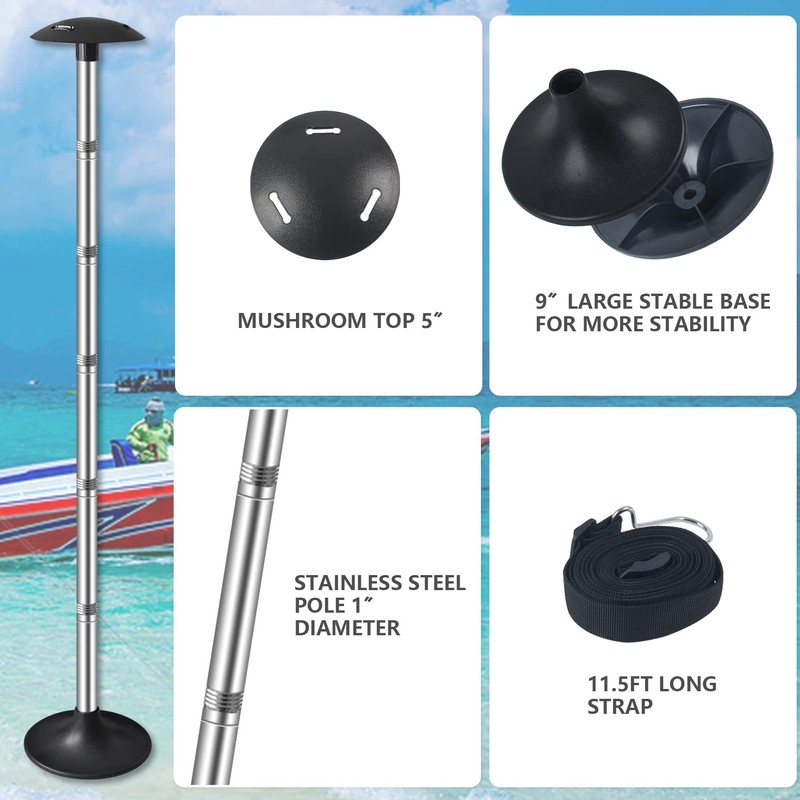 Boat Cover Support Poles 2 Pack, Pontoon Boat Cover Support
