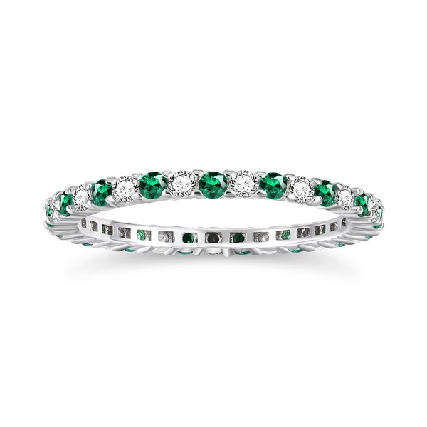 SHINYSO 925 Sterling Silver Rings for Women Thin Stacking Birthstone