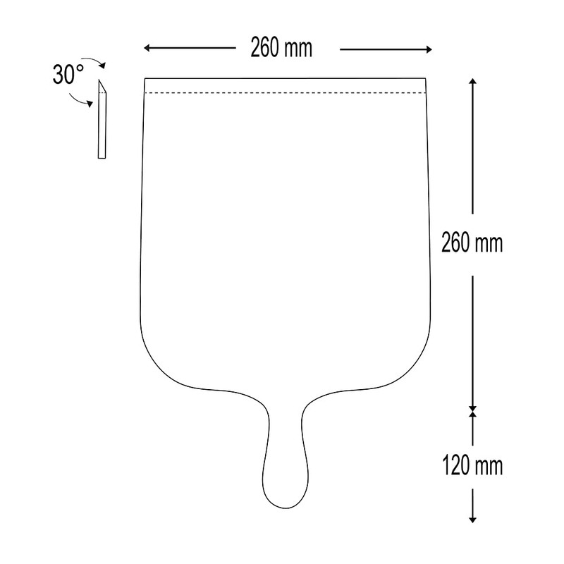 AUPROTEC Yves Pizza Shovel Wooden Pizza Board Birch Polished Size