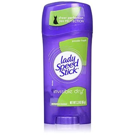 Lady Speed Stick Invisible Dry Antiperspirant & Deodorant, Powder Fresh, 2.3 oz, Purple