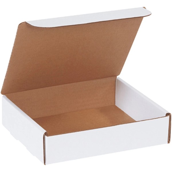 TAPEPLANET 8" X 7" X 2" White Literature Mailers (50