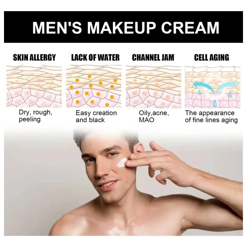 Crema Facial Eelhoe Anti-Aging para Hombre 50g con Efecto Corrector