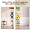 LASZOLA Black 7 Tiered Wood Plant Stand Indoor for Larger