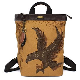 CHALA Safari Backpack Faux Leather/Canvas - Eagle Brown