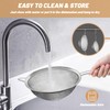 Billord Fine Mesh Strainer - Set of 4 Food Colanders,